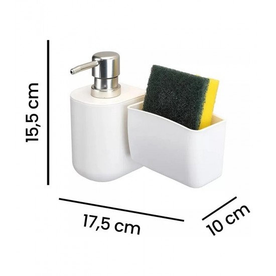 Porta Detergente E Bucha Branco Linha Suspensa 3m Branco